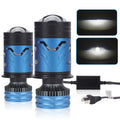 Car LED Lens Headlight H4 12V Mini Lens Super Bright Hi/Lo Beam White Light 6000K for Cars