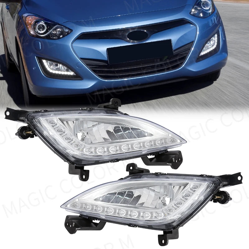 For Hyundai Elantra GT I30 2012 2013 2014 2015 2016 DRL Fog Covers Daytime Running Lights  | AUTOKITSHOP
