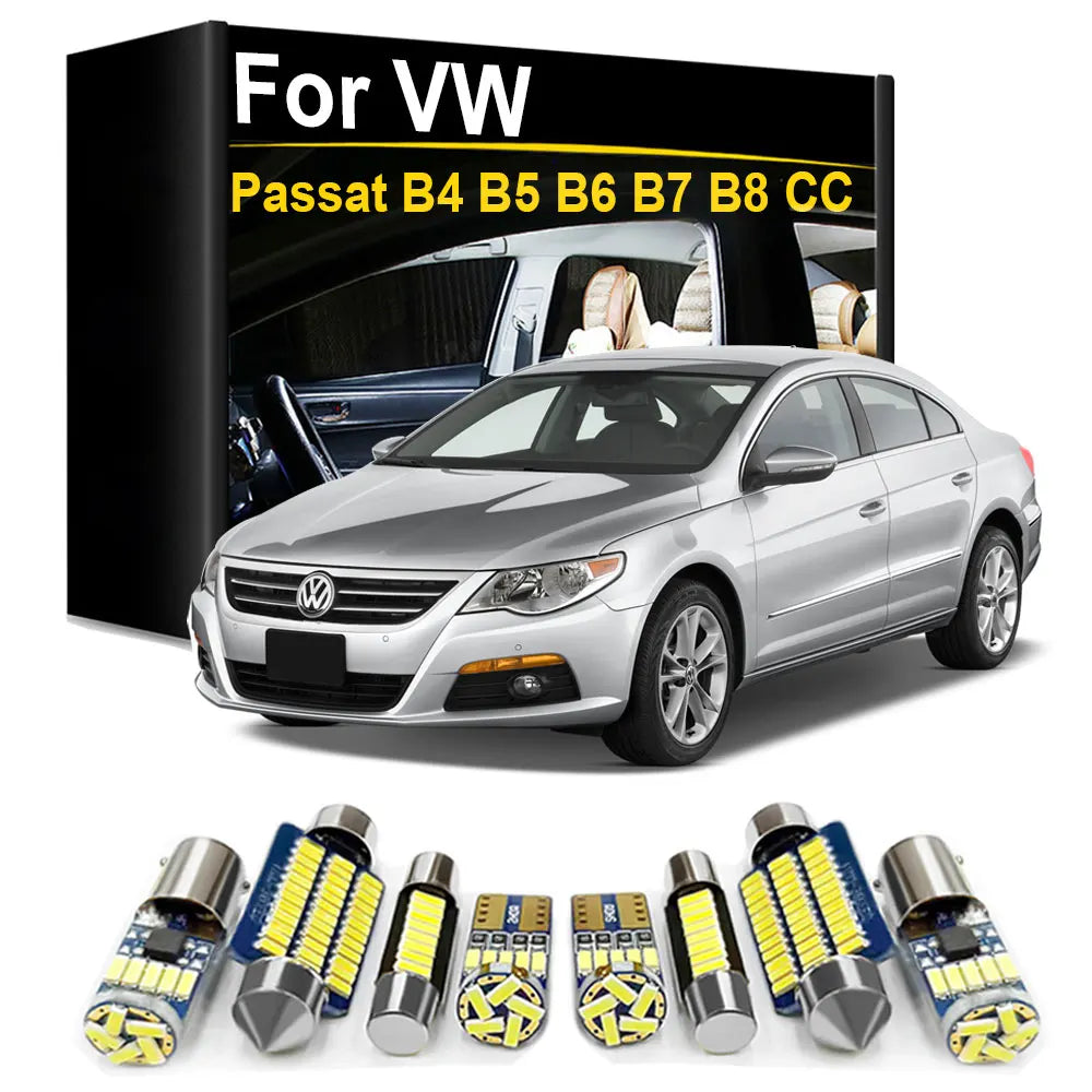 LED Interior Light Kit for Volkswagen VW Passat B4 B5 B6 B7 B8 CC Variant 1998-2006 - Canbus Dome Map Door Trunk Bulb...