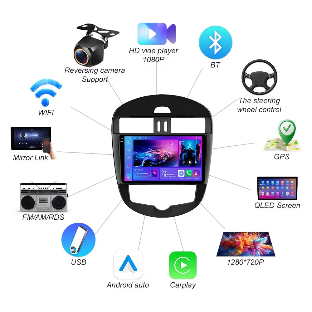 Auto Player Android For Nissan Pulsar C13 Hatchback 2013-2018 Car Radio Multimedia Video N | AUTOKITSHOP