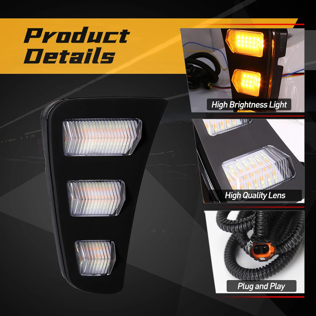 Led DRL For Kia Pegas 2018 2019 Daytime Running Lights Dynamic Turn Signal Fog Lamps Auto  | AUTOKITSHOP
