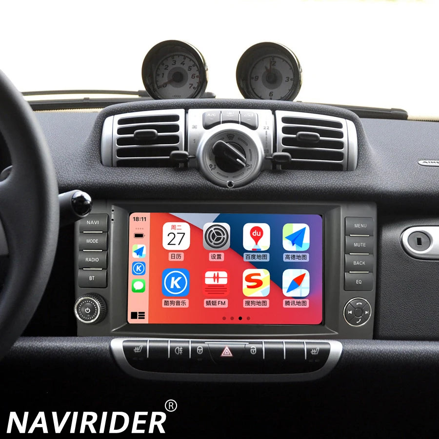 9inch Android Screen For Mercedes Benz Smart Fortwo 451 453 2011-2015 Wireless Carplay Car