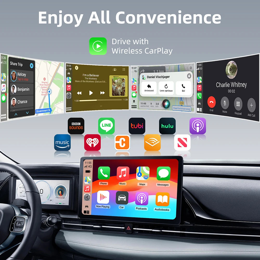 2in1 Smart Mini Box 2025 NEW Wireless Carplay Adapter Android Auto WIFI BT Auto Connect Fo