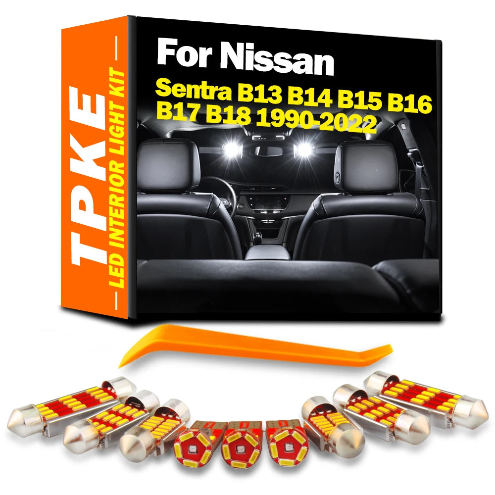 LED Interior Light Kit for Nissan Sentra B13 B14 B15 B16 B17 B18 1990-2019 - Canbus Dome Map Door Trunk Bulbs | AUTOK...