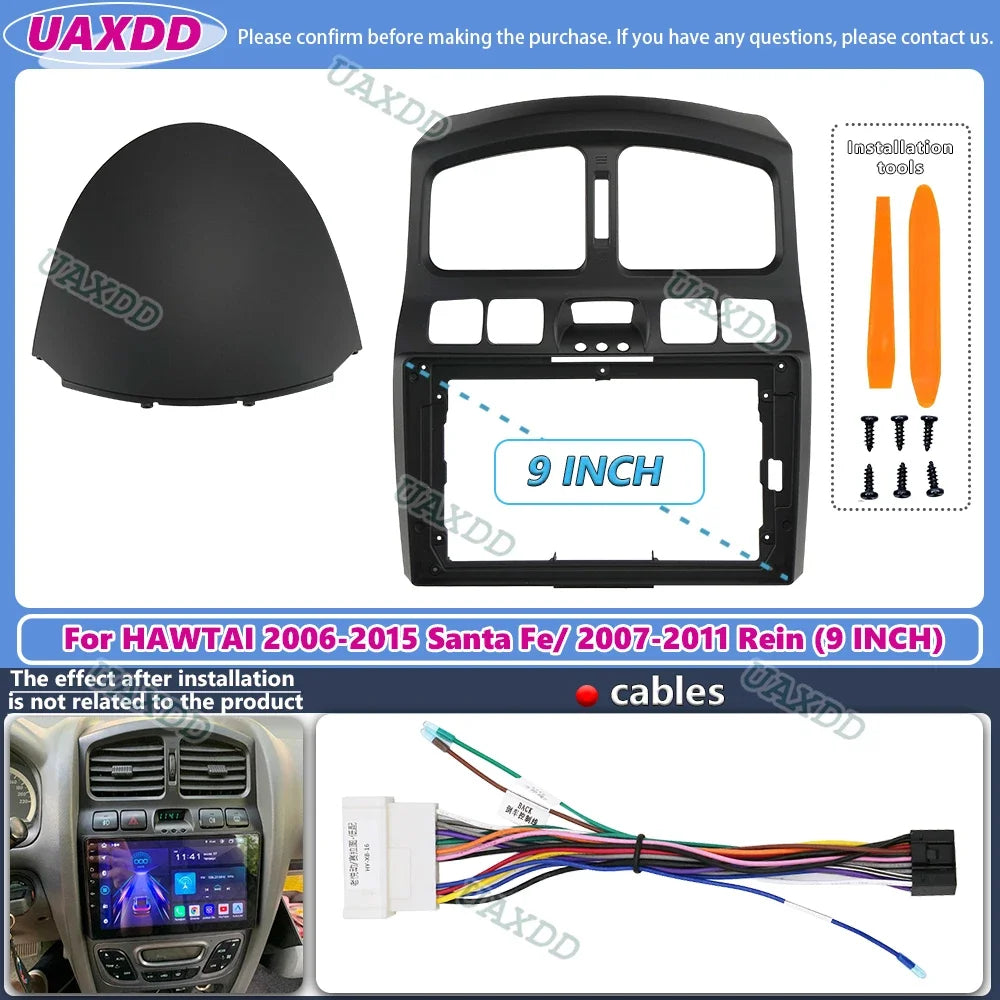 FOR 2000-2006 HYUNDAI SANTAFE 2007-2011 REIN 2006-2015 HAWTAI SANTAFE 9INCH Car Android fr