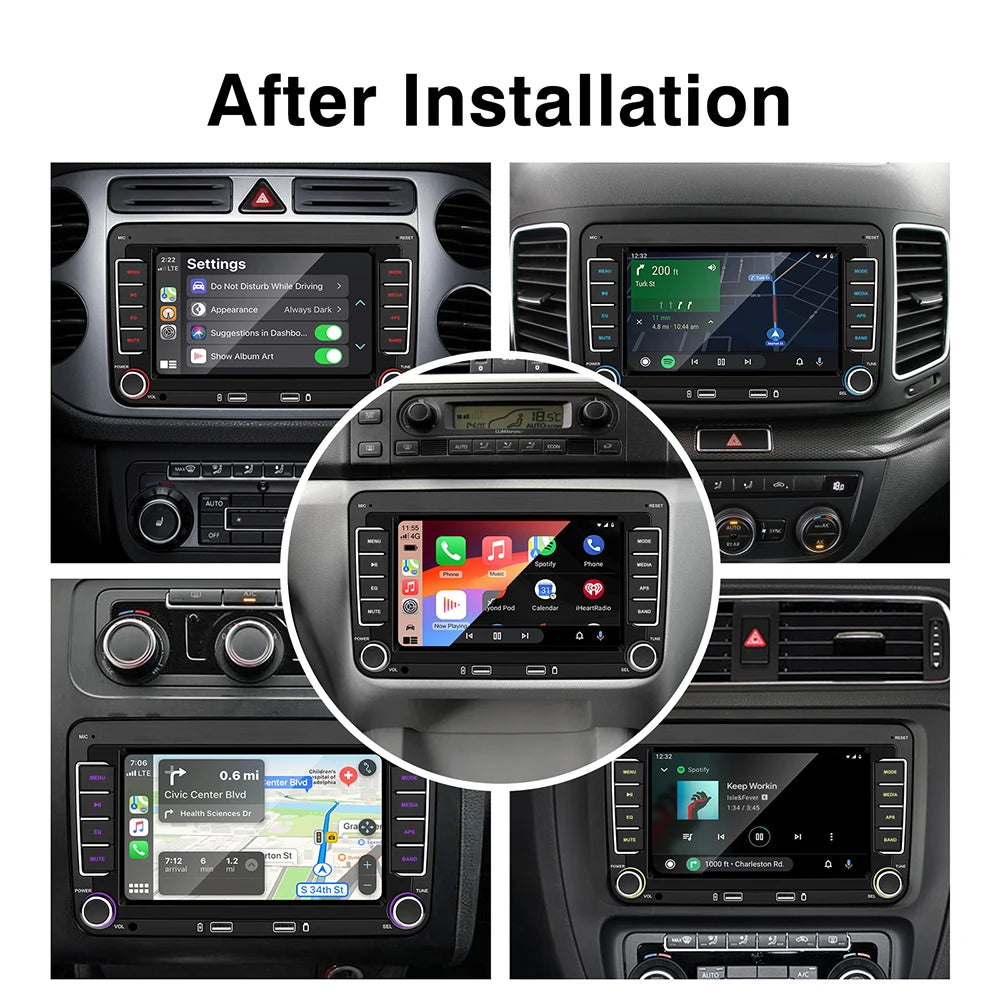 7" 2 Din HD Car Media Video RDS Airplay Car Radio CarPlay Android Auto Stereo Audio For Volkswagen/Seat/Skoda/Passat/Golf/Polo