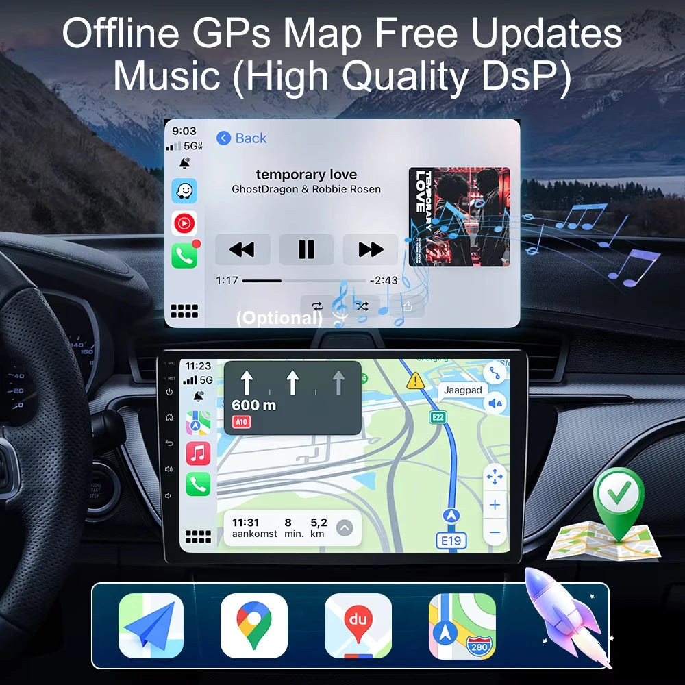 Car Android For Toyota Corolla Axio 2 Fielder 3 E160 2012 - 2021 Auto Radio Stereo Head Un