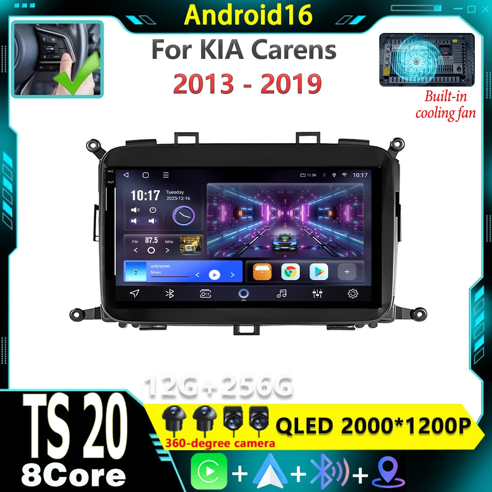 WIFI+4G Auto Carplay GPS For Kia Carens 2013 - 2019 Android 16 Car Radio Multimedia Player