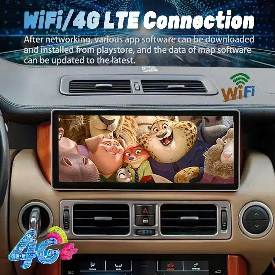 12.3inch For Land Rover Range Rover V8 L322 2005-2012 Car Multimedia Video Gps Wifi 4G Hea