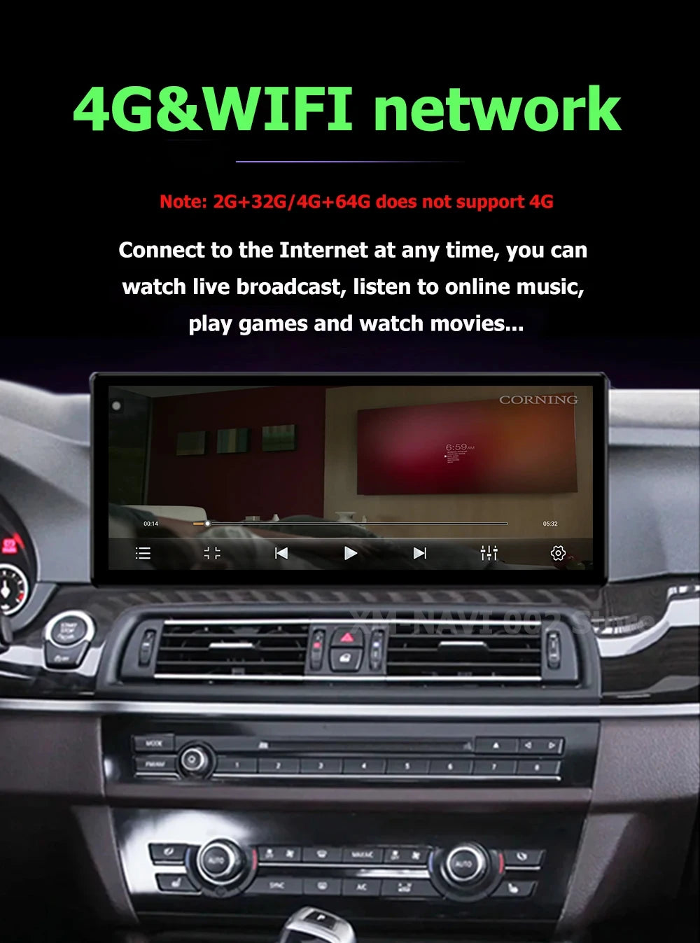 Android 16 Auto Carplay For BMW X5 E70 X6 E71 2008-2013 CCC CIC Car Radio Multimedia Video