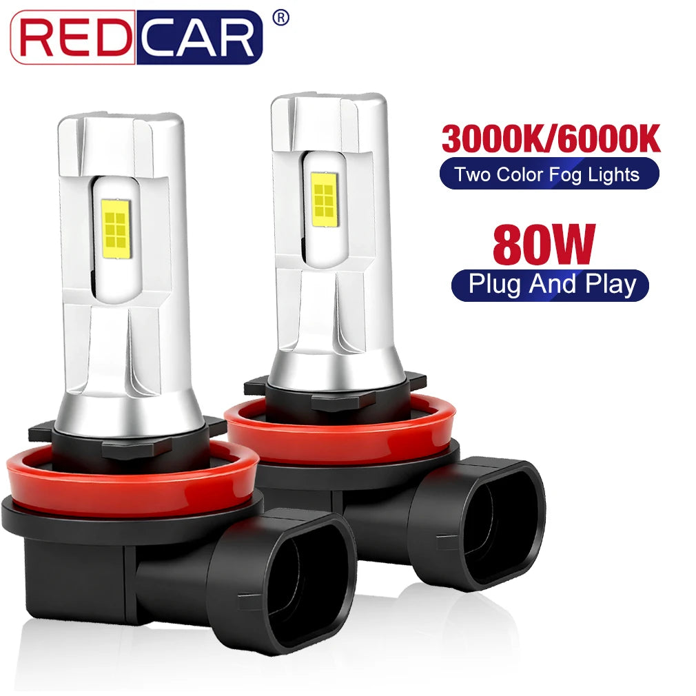 H11 LED Headlights H8 H9 9006 HB4 9005 HB3 LED Fog Light Bulb 20000LM LED Daytime Car Lamp