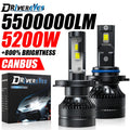 5200W H4 H7 LED Headlight Canbus H11 H1 H8 H9 9005 HB3 9006 HB4 9012 HIR2 5500000LM 12 PCS