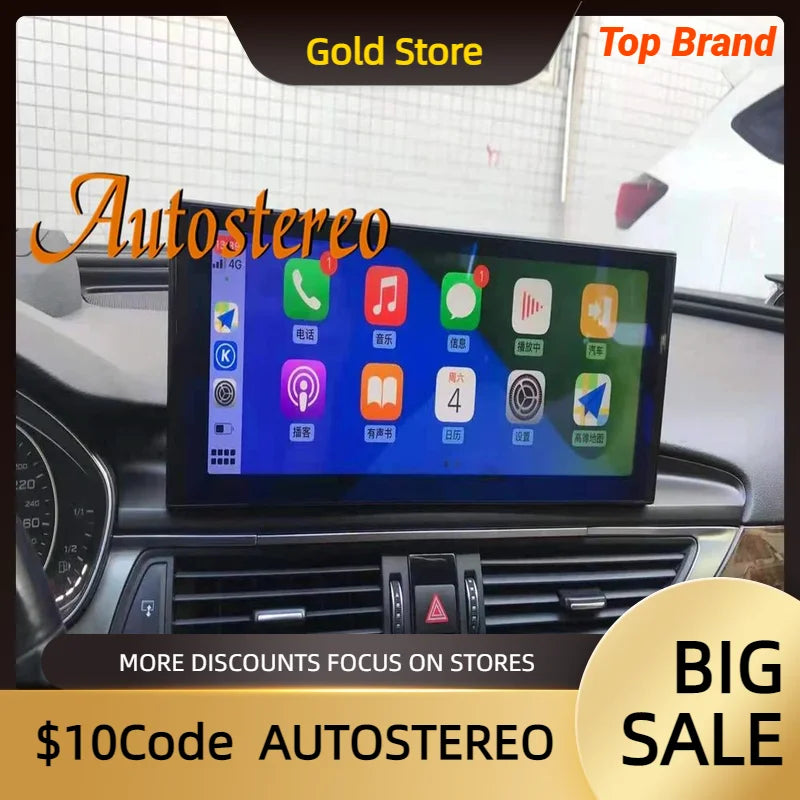 12.3 Inch Carplay For Audi A6 2012-2018 A7 Android 13 Radio Car GPS Navigation Radio Tape