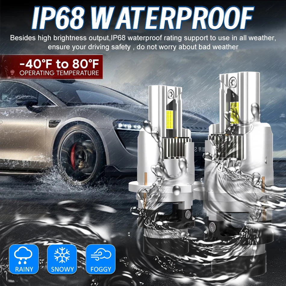 D SERIES D2S/D2R D4S/D4R Direct Plug-in LED Car Headlights LED 6000K Plug and Play High-Po
