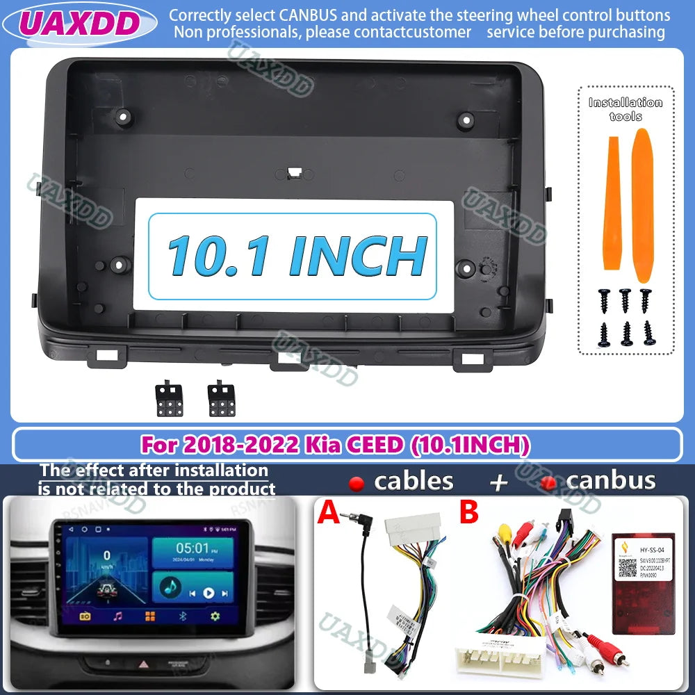 10.1INCH Car Frame Fascia Adapter For KIA Ceed 2018-2022 Android Radio Dash Fitting Panel