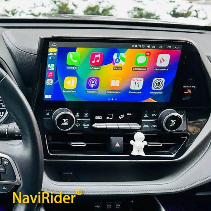 For CROWN KLUGER TOYOTA Highlander 2022 2023 Qled Screen Car Android 14 Video Player GPS N