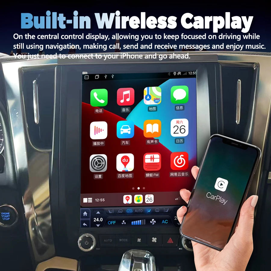 NaviRider Android 13 Car Radio For Toyota Alphard vellfire A30 2013-2018 Multimedia Video  | AUTOKITSHOP