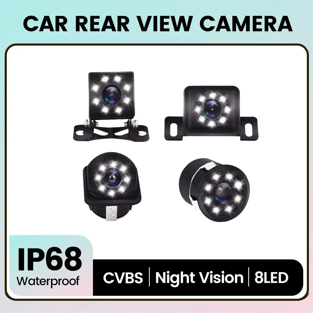 Car Rear View Camera Infrared Night Vision for Parking Monitor Reversing Universal 8 LED I | AUTOKITSHOP