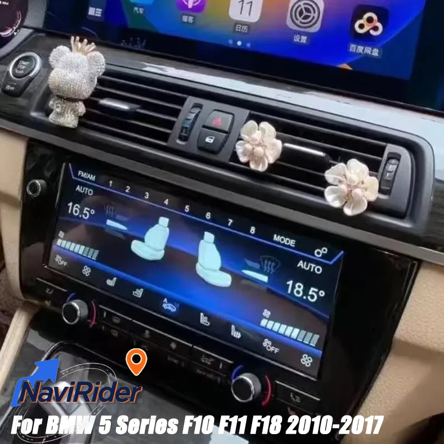 10.25" Car Accessories For BMW 5 Series F10 F11 F18 2010-2017 Digital Air Climate Board AC