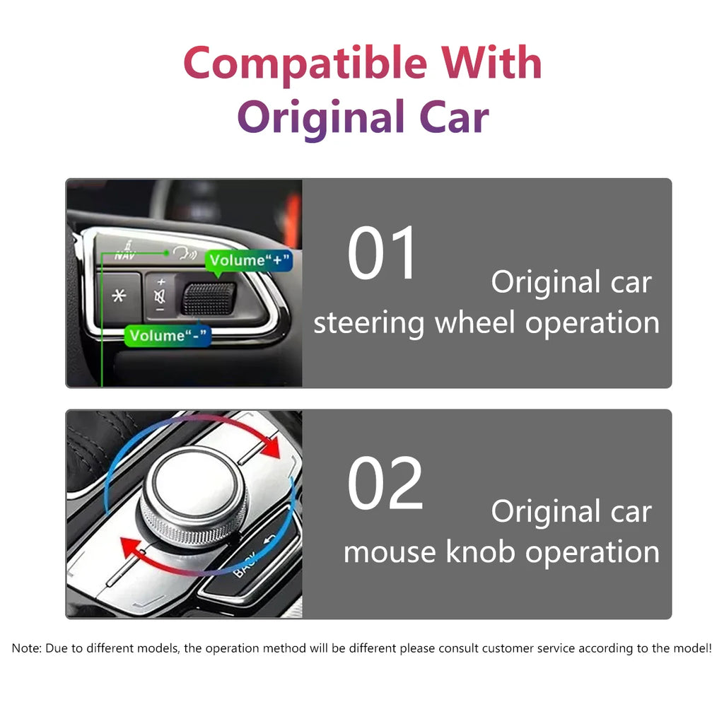 Wireless CarPlay and Android Auto for Audi A1 and Q3 (2012–2018) with 2G/3G MMI HN+ RMC Su
