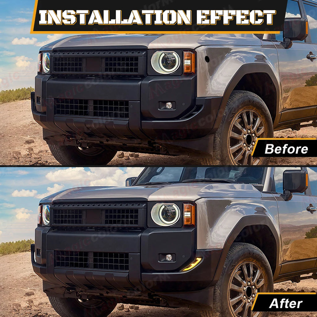 LED DRL For Toyota Land Cruiser Prado 250 LC250 2024 2025 Daytime Running Lights Turn Sign | AUTOKITSHOP