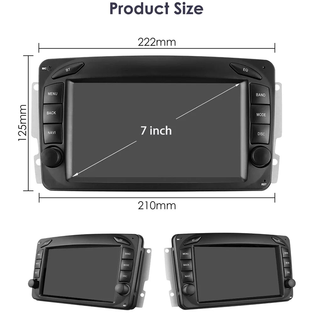 Android 2din Auto Radio for Mercedes Benz CLK W209 W203 W463 W208 Multimedia Video player