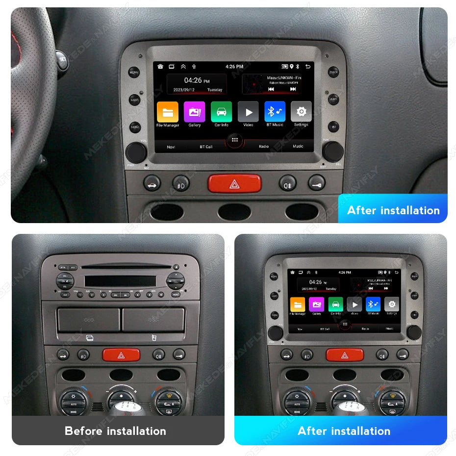 For Alfa Romeo 147 GT 2005-2014 Android 15 64G 1 Din Car Radio Carplay Central Multimedia