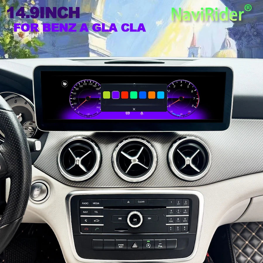 14.9inch Car Radio Carplay For Benz A GLA CLA W176 X156 C117 X117 2013-2018 Android Auto G