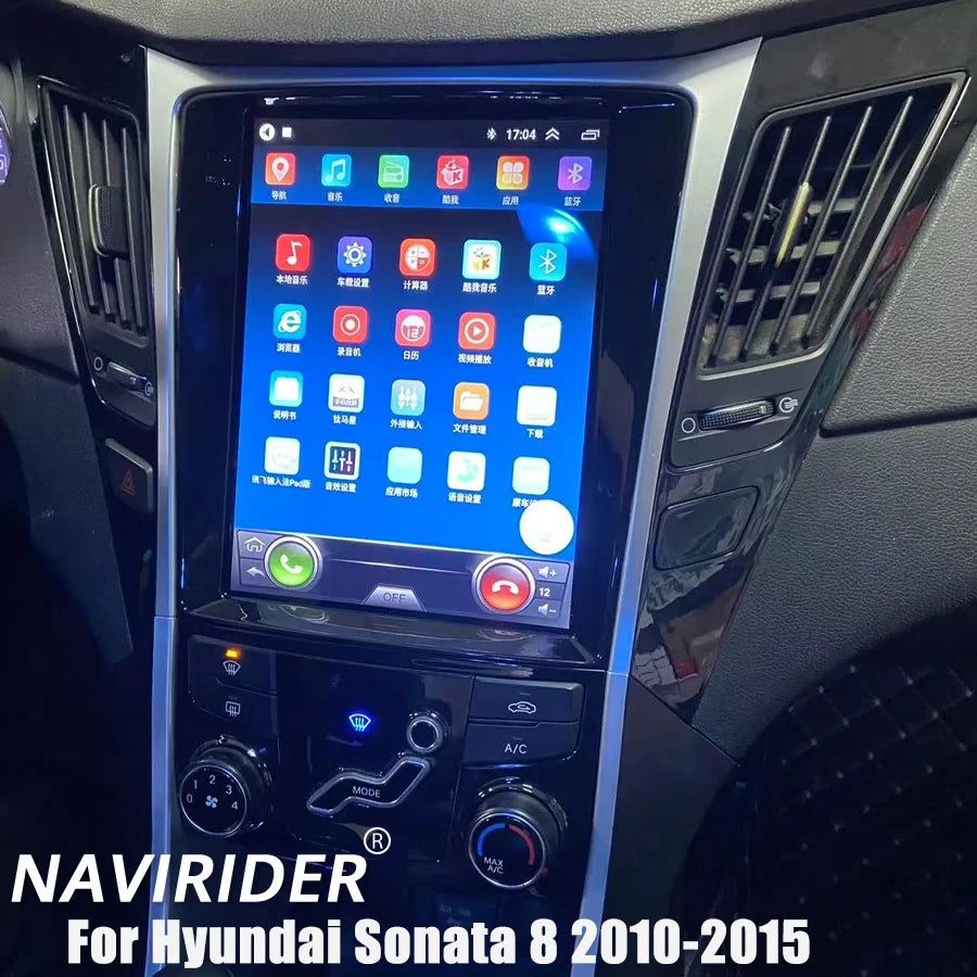 Multimedia Video Player HU Car Radio Navigation CarPlay Screen For Hyundai Sonata 8 2010-2
