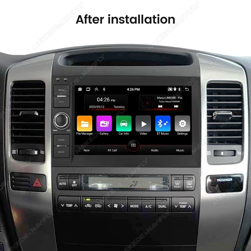 Wireless CarPlay Android Auto Multimedia Display Screen For Toyota Land Cruiser Prado 120