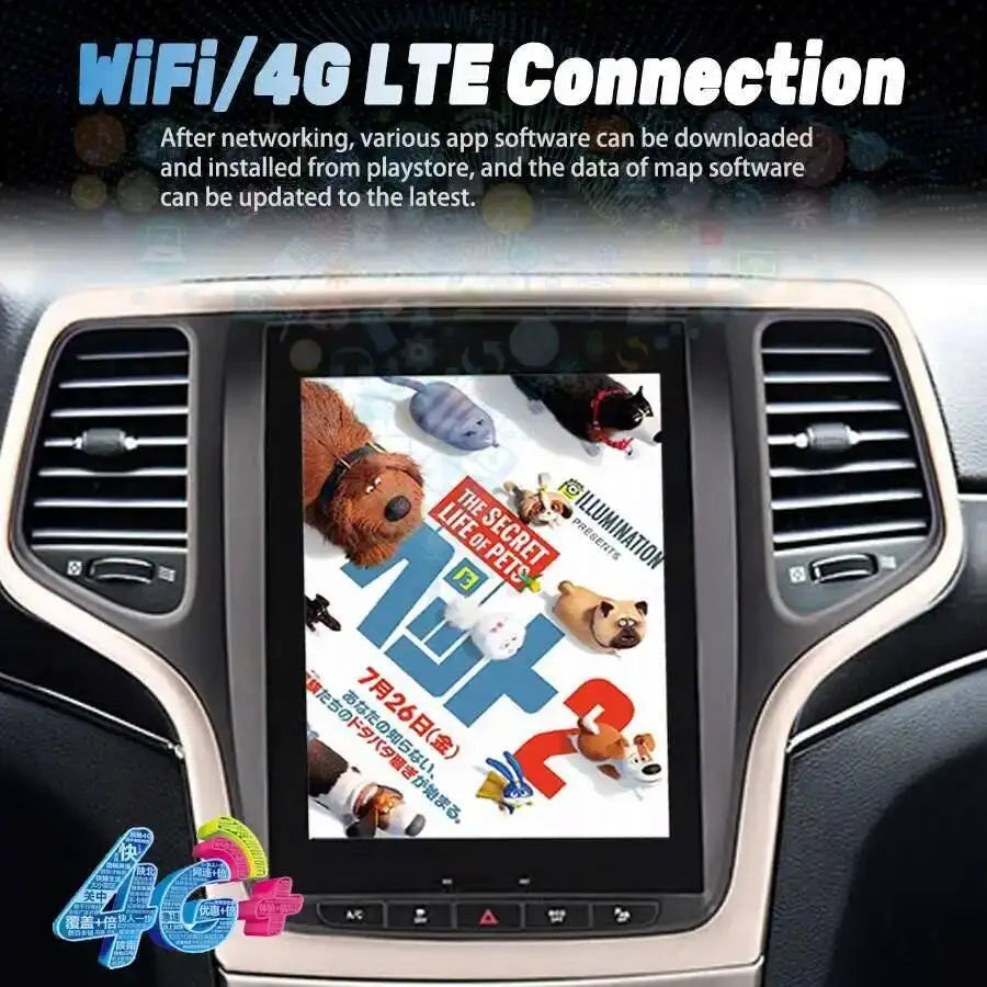 10.4inch Car Radio For Jeep Grand Cherokee 2014-2021 Android Multimedia Video Player 4G Ca | AUTOKITSHOP
