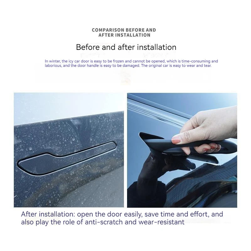Bonding Car Door Handle Protection Cover For Tesla Model 3 Model Y 2021-23 Car F for Tesla Model Y Model 3 - Automotive