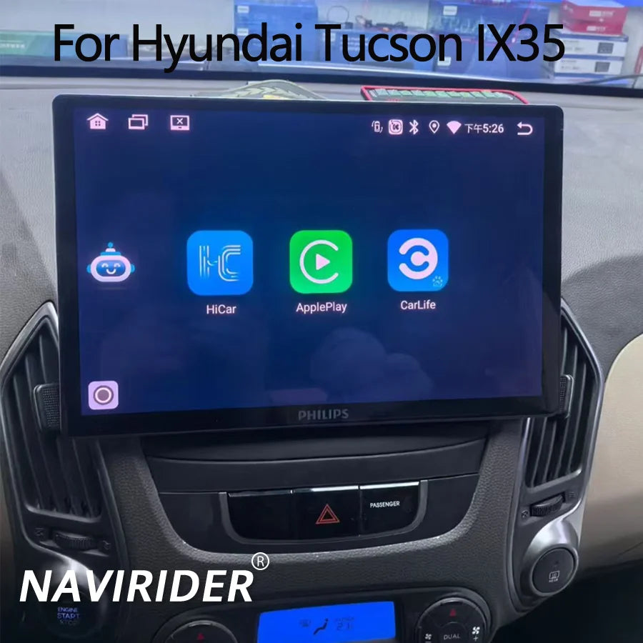 13.3" IPS Android 15 Car Stereo 8G+256GB for Hyundai Tucson IX35 Wireless Carplay 4G WIFI
