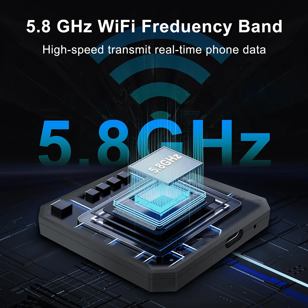 2in1 Wireless CarPlay Adapter Wireless Android Auto Dongle Smart Mini Box Plug And Play Wi