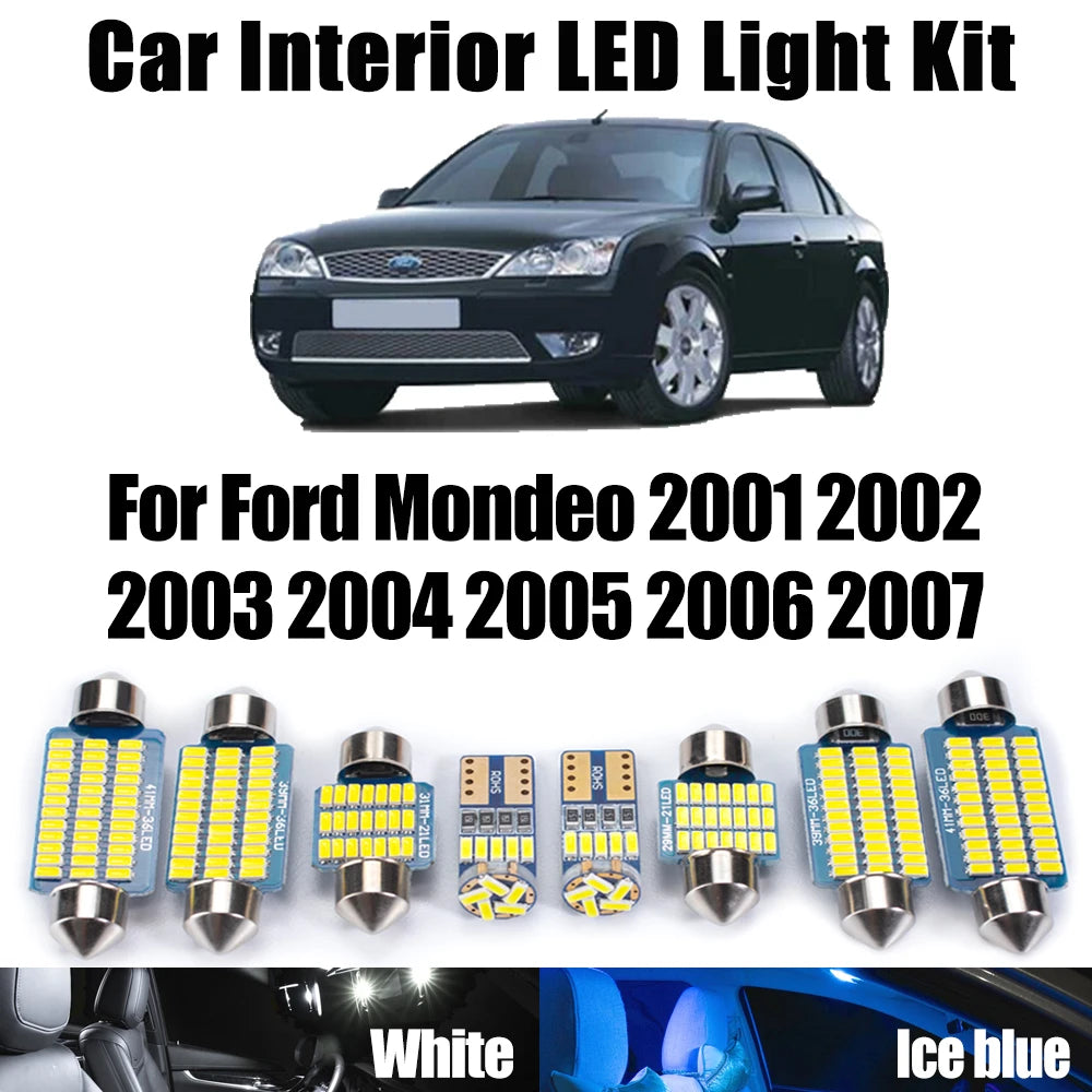 14-Piece LED Interior Light Kit for Ford Mondeo - Canbus Error-Free Bulbs | AUTOKITSHOP