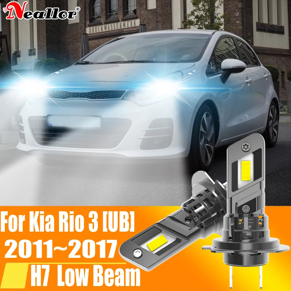 2x High Power H7 Led Headlight Canbus No Error H18 Car Bulb 6000K White Light Moto Diode L