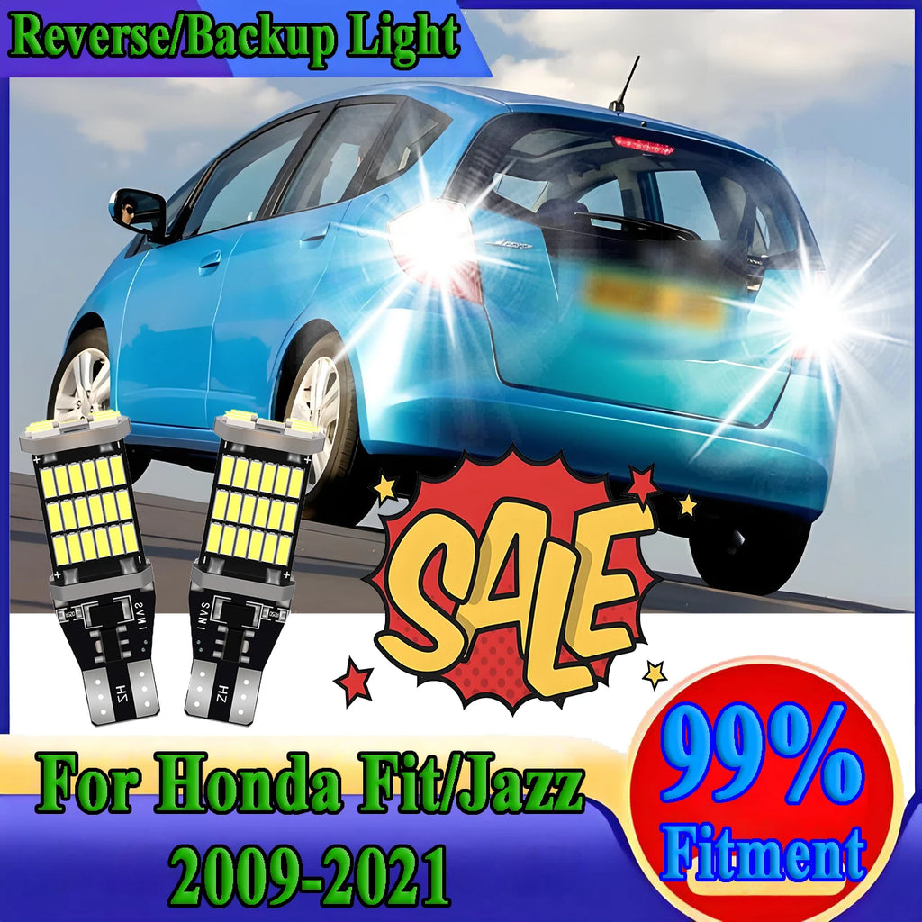 T15 W16W Canbus LED Reverse Light 6000K White Plug and Play For Honda Fit/Jazz 2009 2010 2