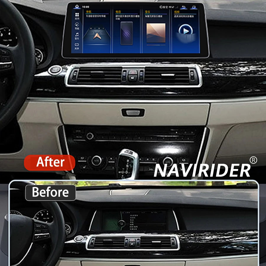 AHD CarPlay Navi 12.8'' Radio DSP For Bmw 5 Series GT 2010-2012 Bluetooth Car Multimedia V