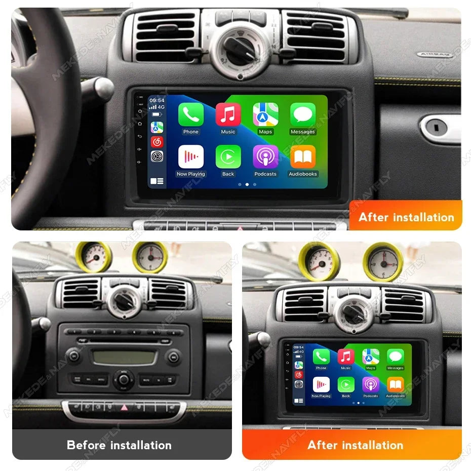 Android14 Radio 2Din Stereo for Mercedes Benz B200 Smart Fortwo 451 2006-2009 CarPlay Auto | AUTOKITSHOP