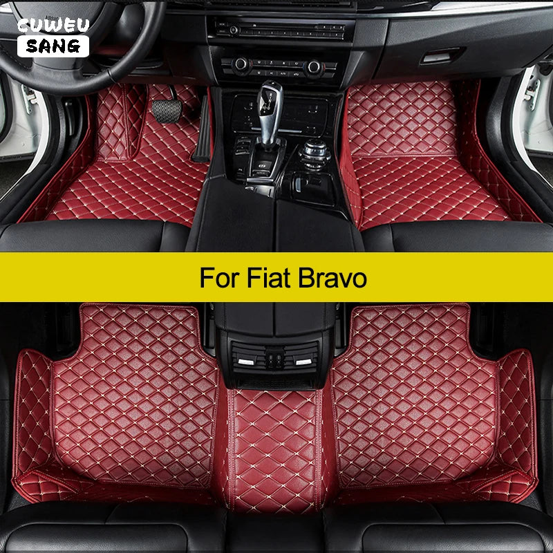 CUWEUSANG Custom Car Floor Mats For Fiat Bravo Auto Carpets Foot Coche Accessorie | AUTOKITSHOP