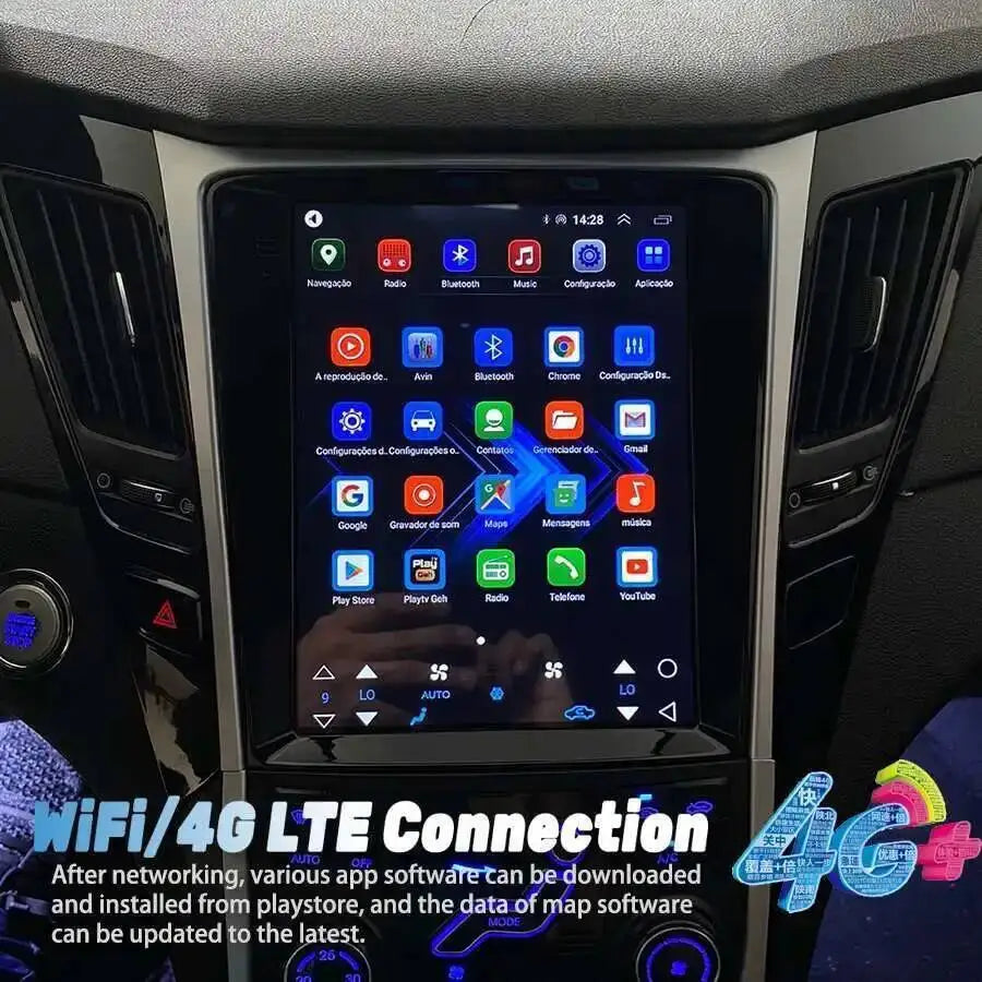 256GB Android 15 Car Radio Navi CarPlay 9.7'' Screen For Hyundai Sonata 8 2010-2015 GPS Mu