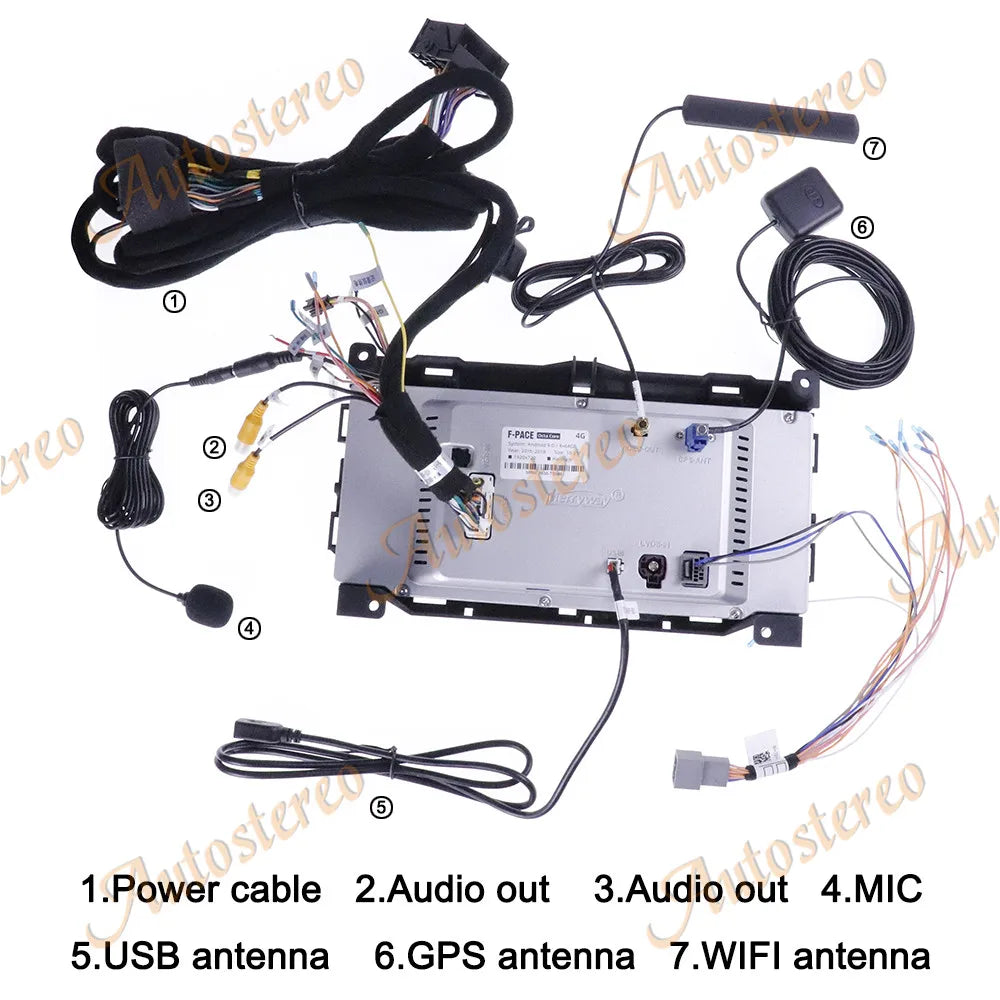 Carplay 10.25 Android For Jaguar F-PACE 2015-2019 Car GPS Navigation Car Radio HeadUnit Mu