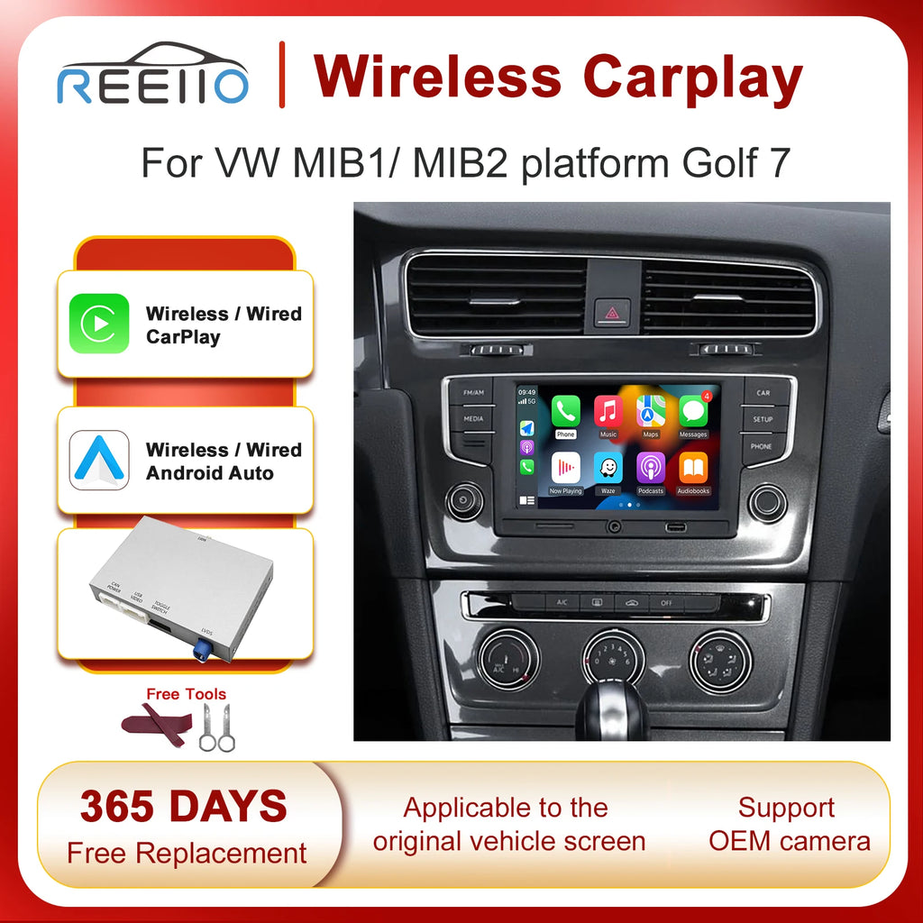 Wireless Carplay Android Auto For Volkswagen Golf 7 With MIBI System Multimedia Accessory