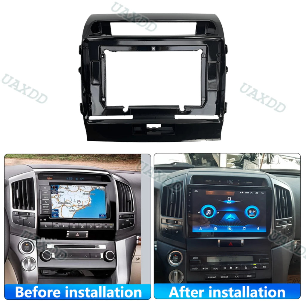 For Toyota 2007-2015 LAND CRUISER 10.1 INCH Car dvd stereo radio Android frame panel fasci