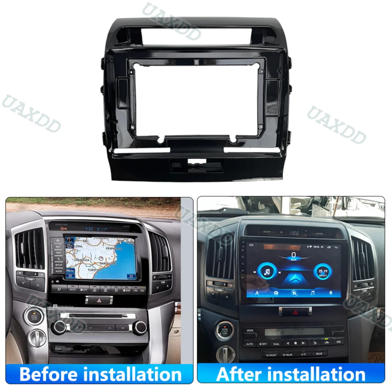For Toyota 2007-2015 LAND CRUISER 10.1 INCH Car dvd stereo radio Android frame panel fasci