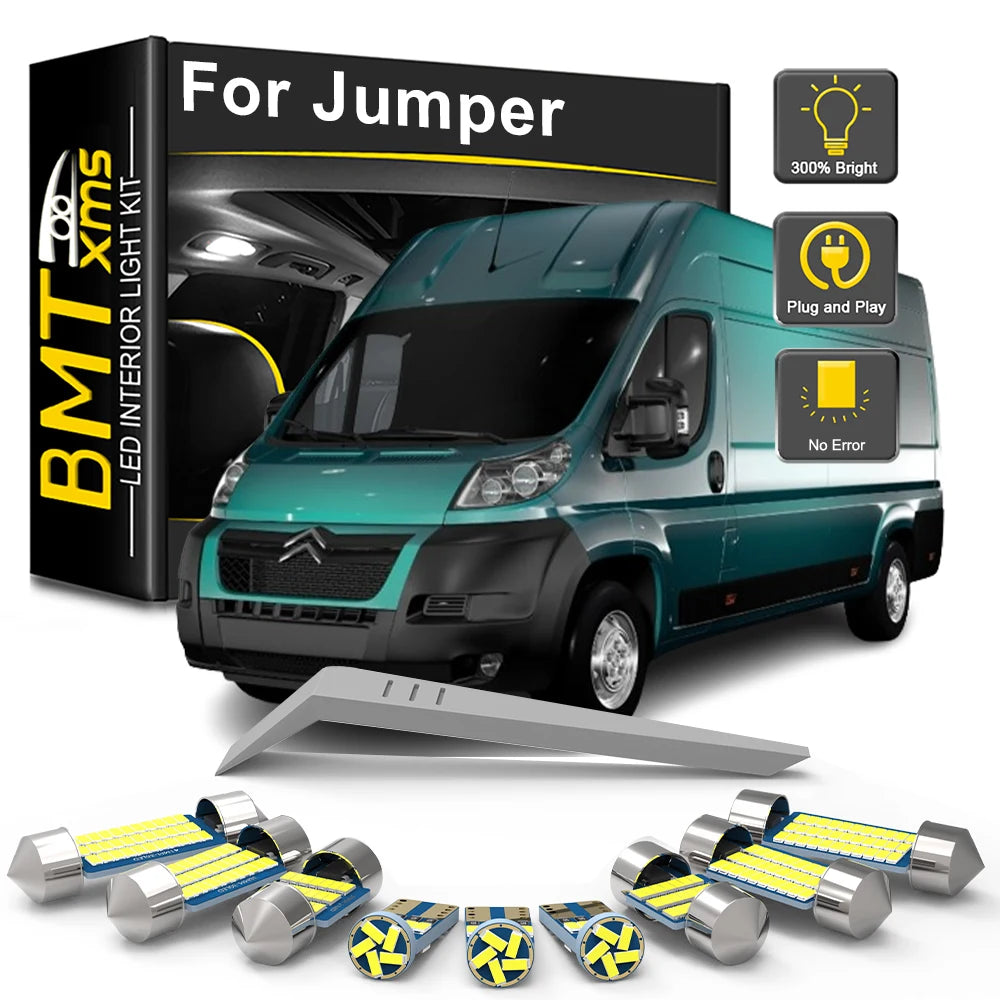 LED Interior Light Kit for Citroen Jumper MK1 MK2 MK3 1994-2017 - Canbus Dome Map Door Trunk Bulbs | AUTOKITSHOP