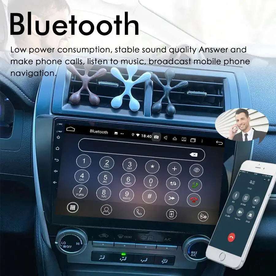 AI Voice Android 15 Car Radio For Toyota Camry 7 XV 50 55 2012 - 2014 GPS DSP CarPlay Ster