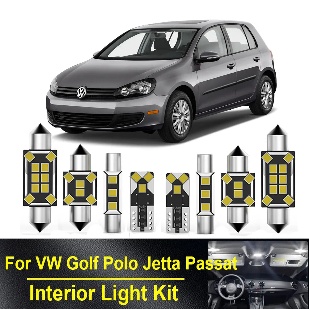 LED Interior Light Kit for VW Volkswagen Golf Jetta 3 4 5 6 7 MK4 MK5 MK6 MK7 Passat B5 B6 B7 CC Polo 6R 6C 9N - Canb...