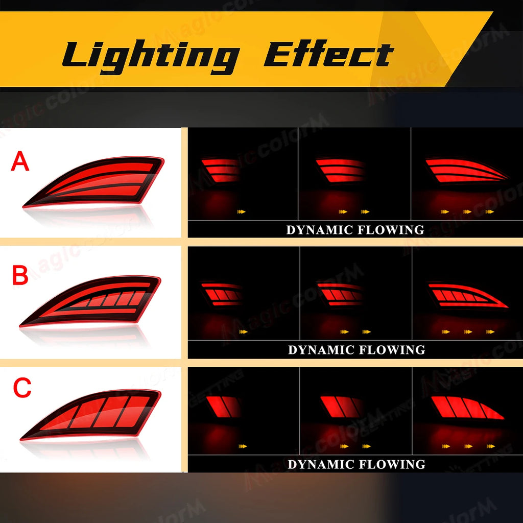 Rear Bumper Reflector Lights For Lexus RX350 RX450h 2020 2021 2022 Driving Dynamic Turn Si | AUTOKITSHOP