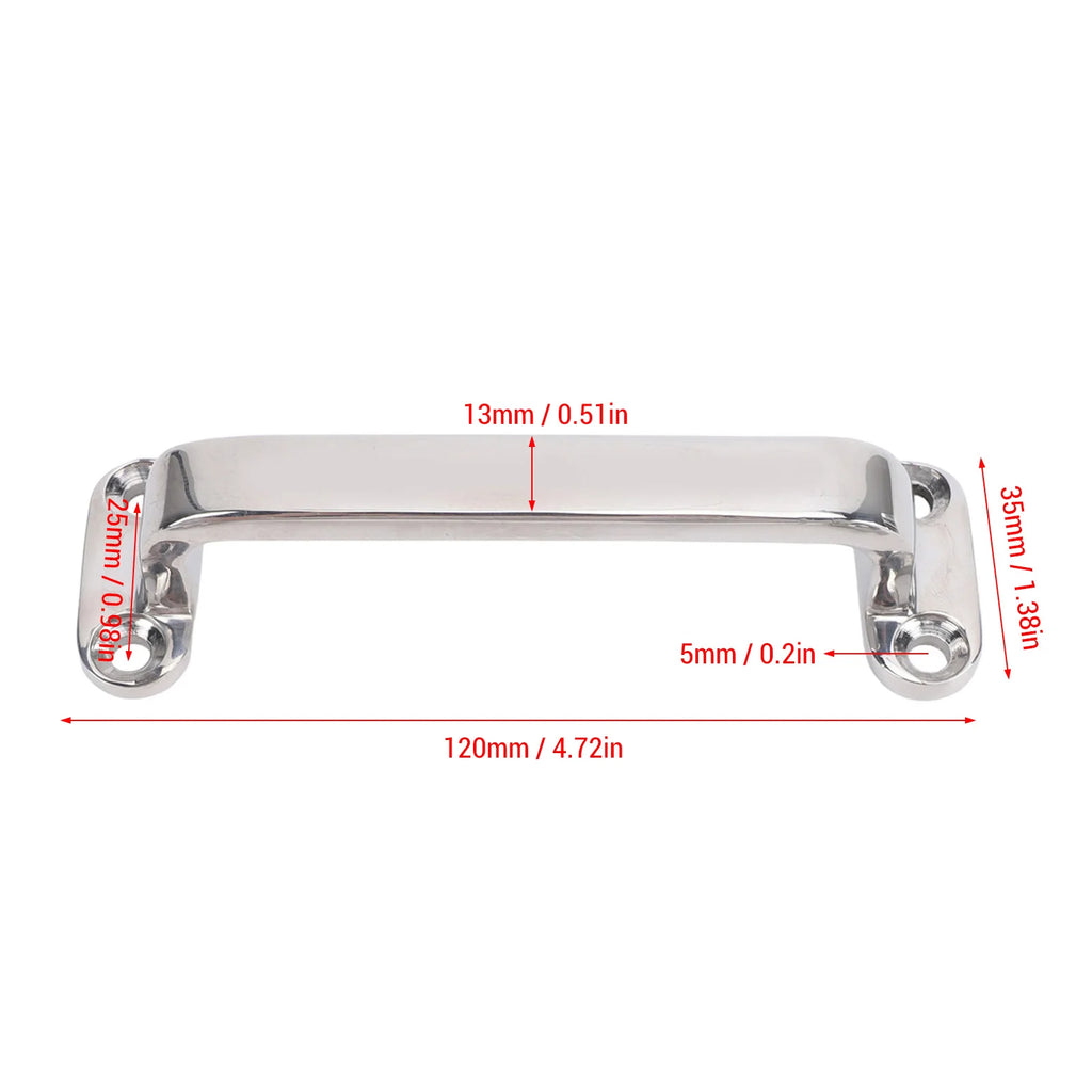 Boat Door Grab Handle 316 Stainless Steel 120mm Marine Handrail Handle for Yachts RVs Metal Grab - Automotive LED Light